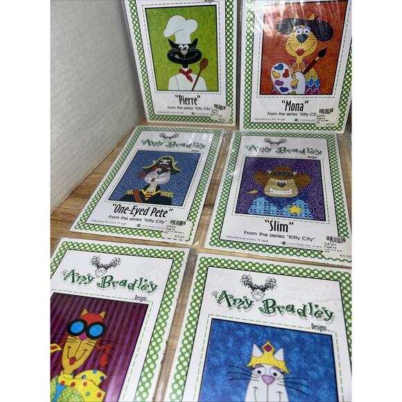 Kitty City 12 quilt patterns + finishing instructions 54" x 79" New Amy Bradley - Picture 5 of 11